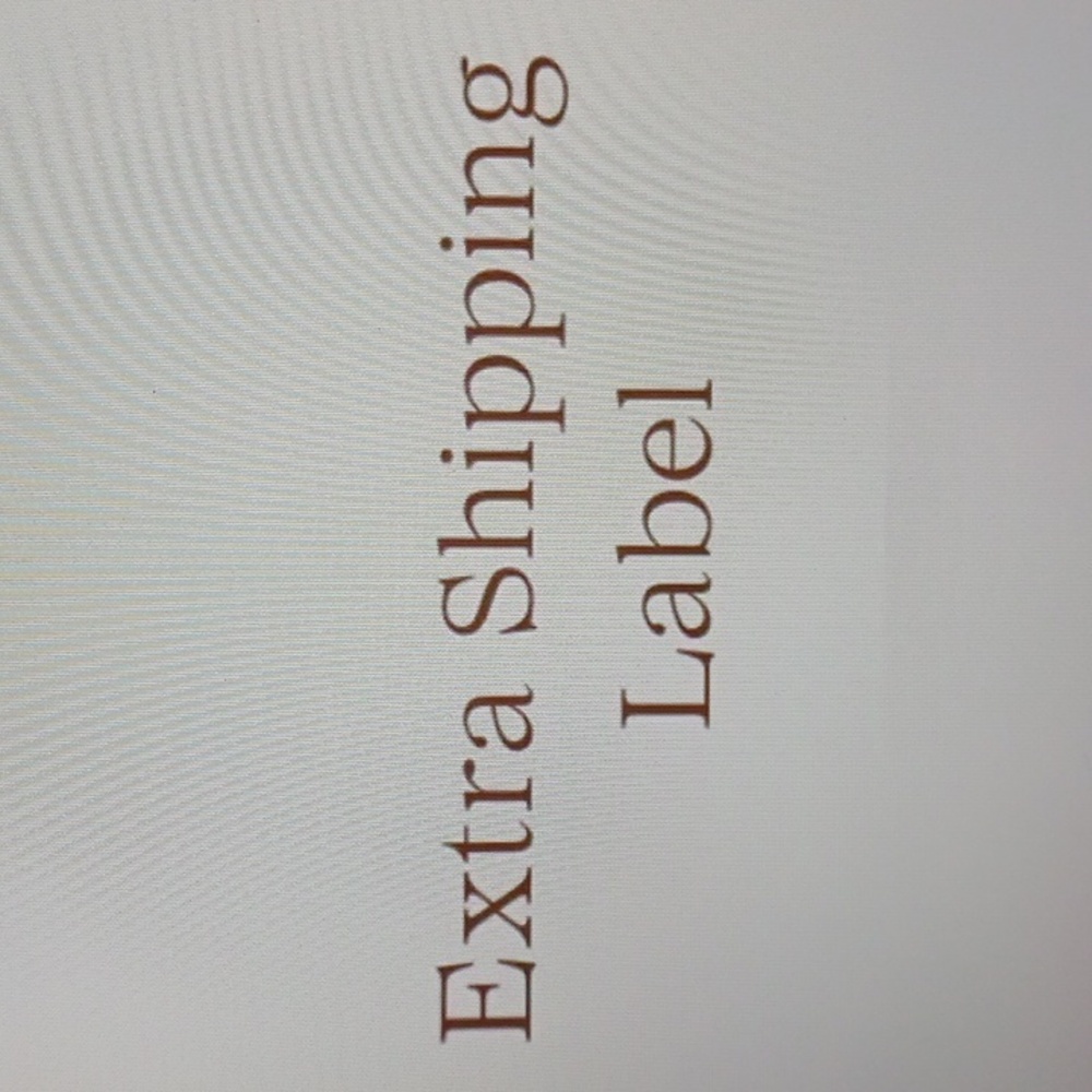 Extra Shipping Label